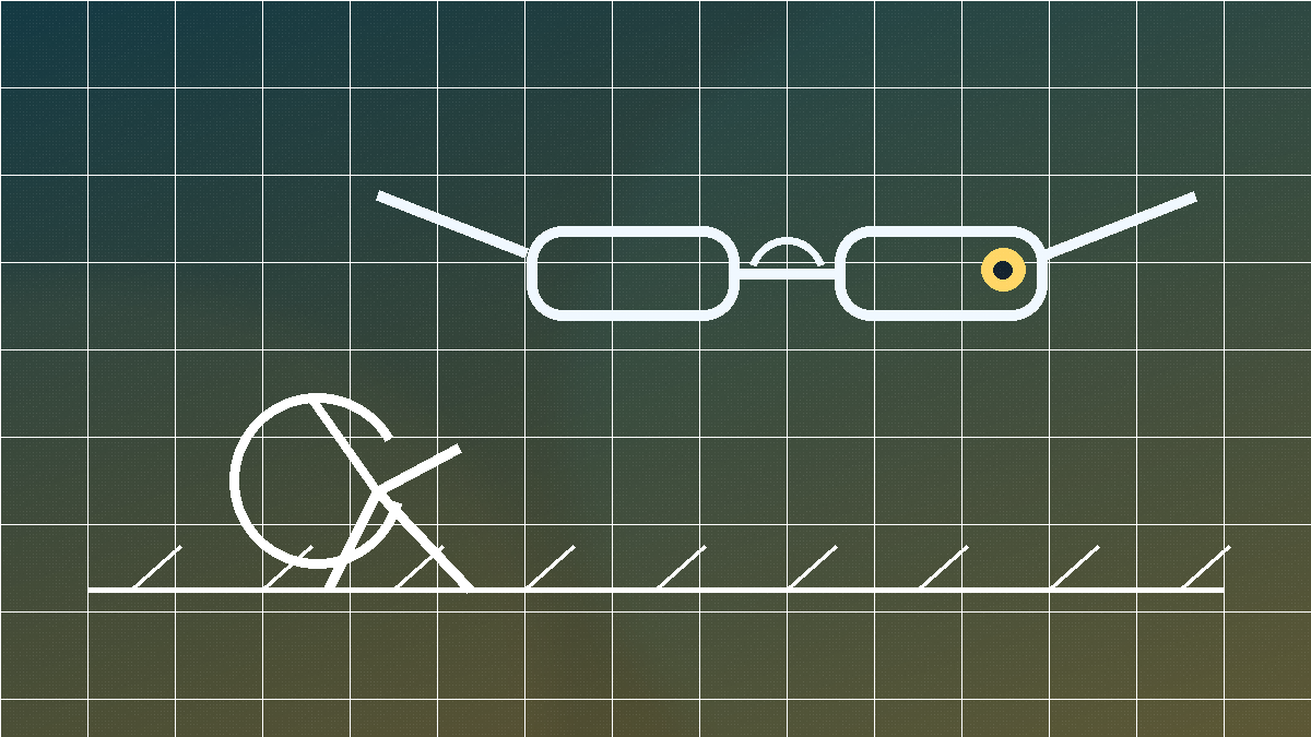 Concept illustration of AI smart glasses for running and cycling